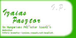 izaias pasztor business card